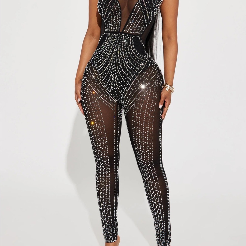 Fashion nova bedazzled jumpsuit